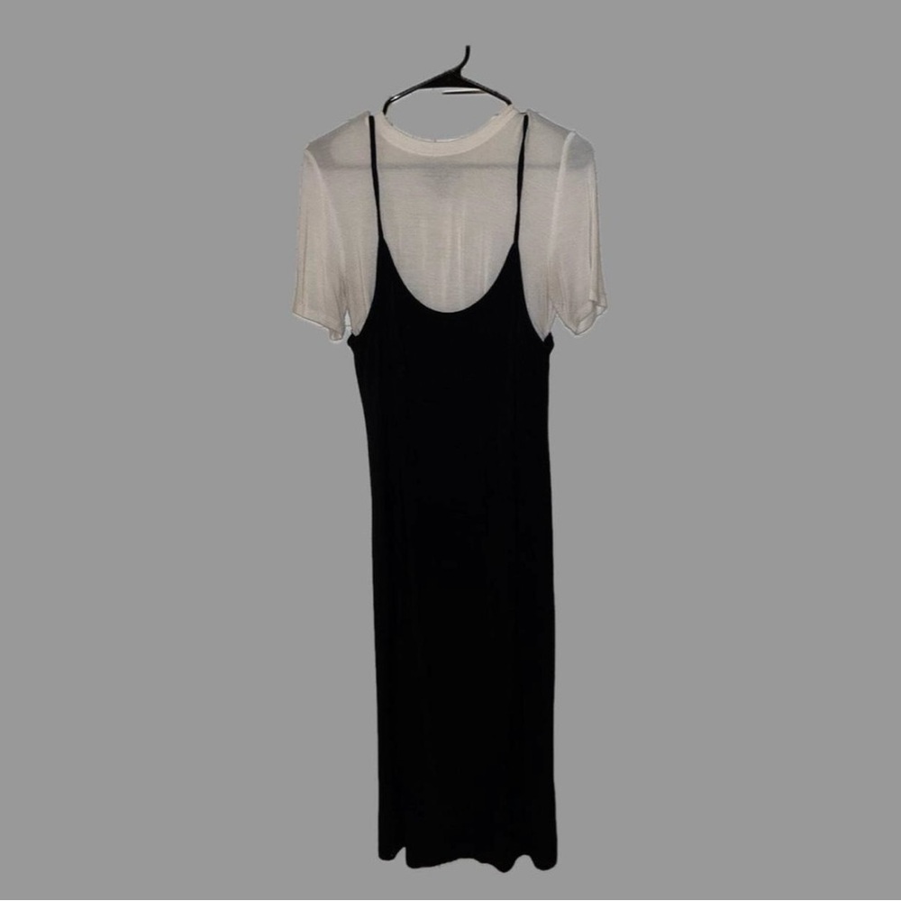 Women’s Black and White Layered Dress